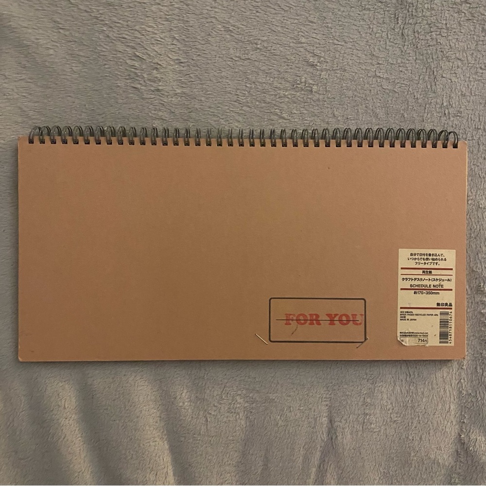 Muji weekly planner / schedule note